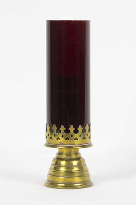 H-197 - Castiçal de haste móvel com vidro vermelho  (1)