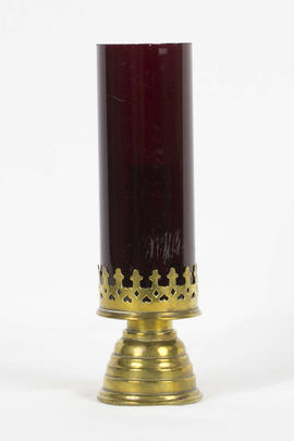 H-197 - Castiçal de haste móvel com vidro vermelho  (2)