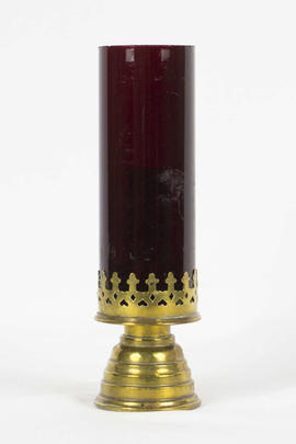 H-197 - Castiçal de haste móvel com vidro vermelho  (3)